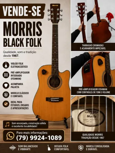 Violão Morris folk profissional 
