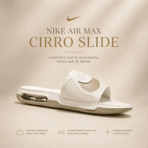 Chinelo Nike Air Max Cirro Bege
