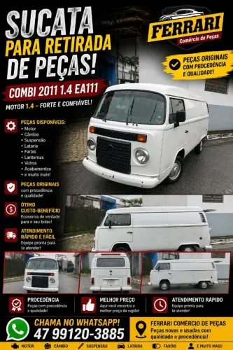 Sucata Kombi 2011 1.4 EA111 para retirada de peças