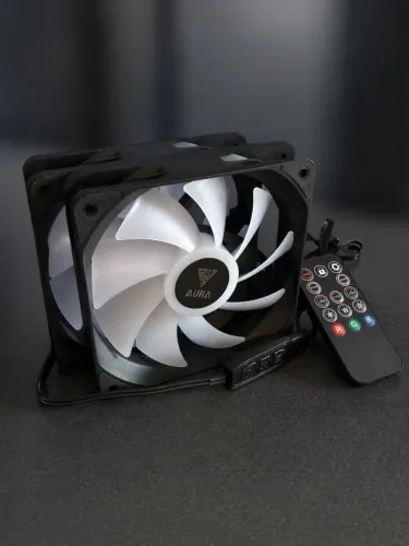 2 Fans Gamdias Aura GL + Mini controladora ARGB