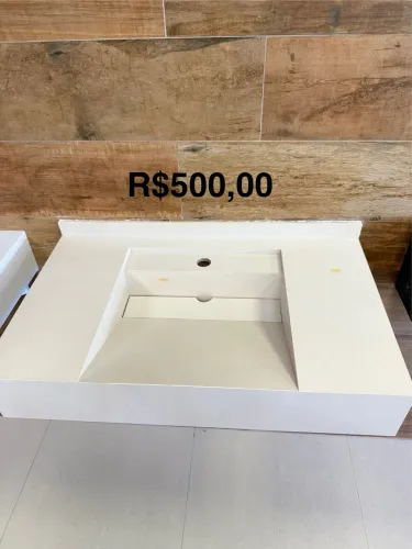 Pia esculpida em porcelanato