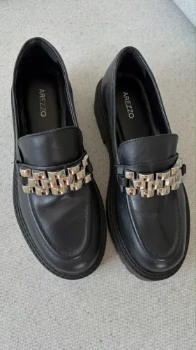 Mocassim Preto Couro - 36