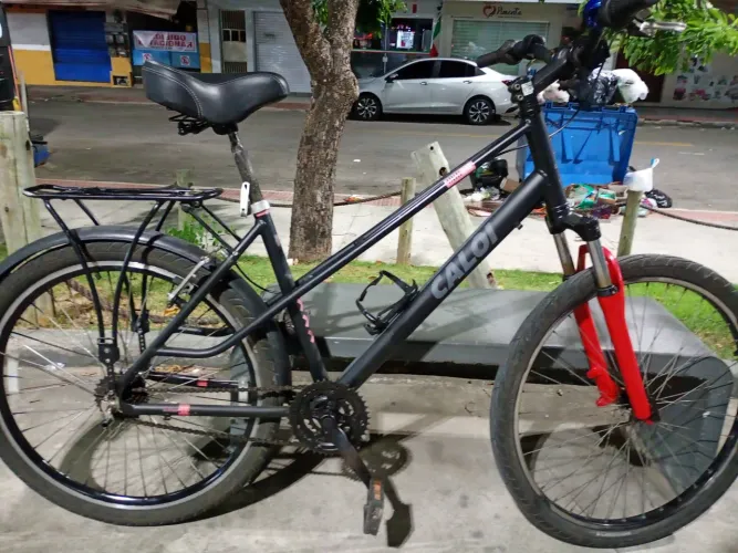 Vendo bicicleta Caloi , toda no alumínio revisada, vai com 2 amortecedor revisado