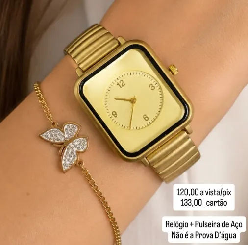 Relógio Feminino com Pulseira de Aço