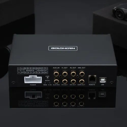 Amplificador com DSP Goldhorn DSPA 206 - Áudio High-End Sem Fio - Focal Hertz JL