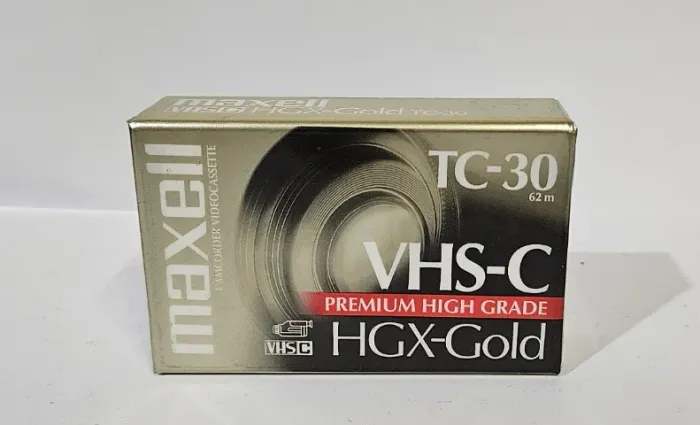 Fita VHS-C HGX-Gold TC-30 Maxell Original Lacrada
