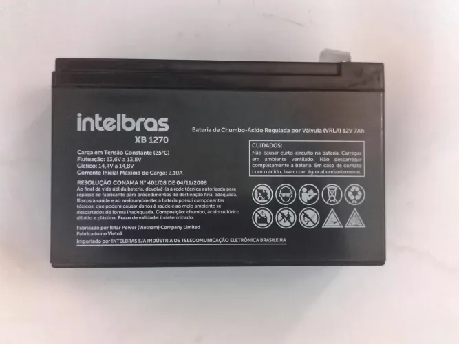Bateria 12v 7a Intelbras XB 1270 para nobreak e segurança