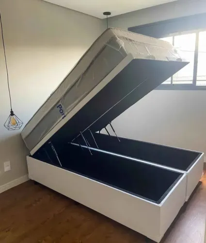 BASE BAU BI PARTIDA + COLCHÃO D33 COM OU SEM MOLAS FRETE GRÁTIS 