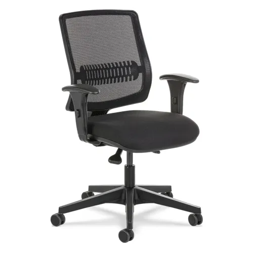 Cadeiras de Escritório Uni Preto com Assento Cinza Flexform