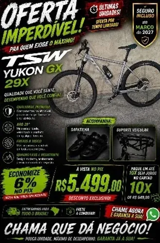 Linda e Conservadíssima Bicicleta Bike TSW Yukon GX 29x19