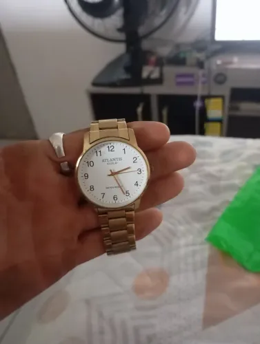 Relógio Atlantis dourado 