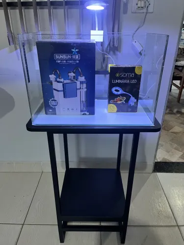 Aquário Curvo 40 Litros completos 