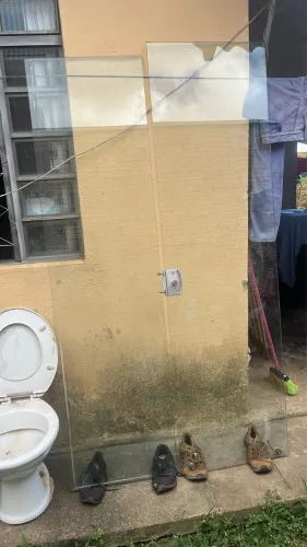 Porta de vidro duas folhas 