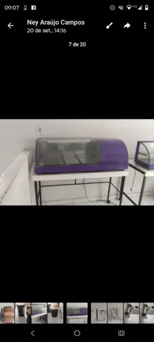 Vendo expositor gelado lindo em excelente estado de conservação com mesa