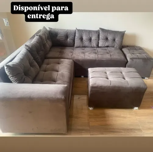 SOFÁ . SOFÁ . Aveludado marrom 
