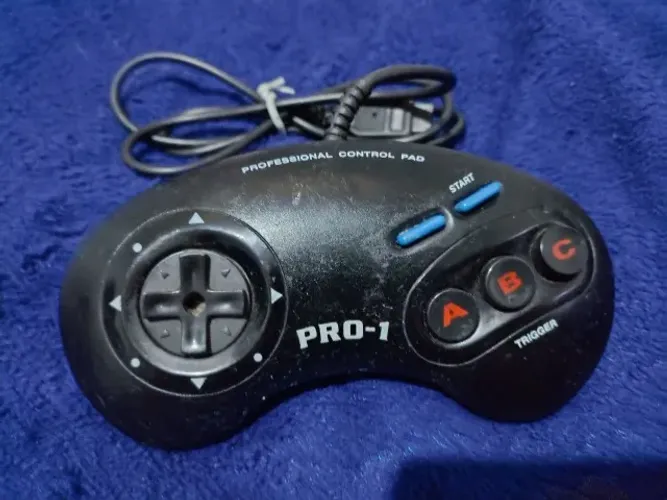 Controle Master System 3 Botões Chips Do Brasil Pro-1 Raro Preto (leia a descrição)