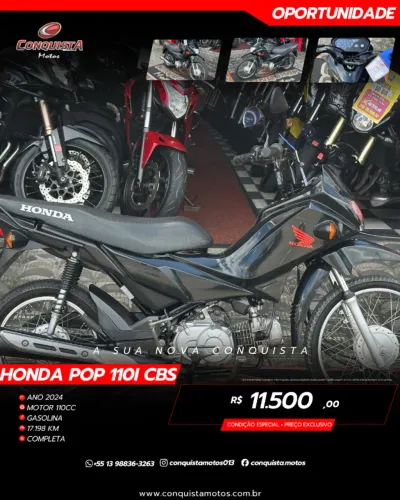 Pop 110i CBS 2024 - Apenas 17.000Km