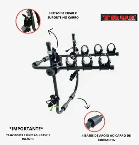 Transbike para 3 bicicletas True