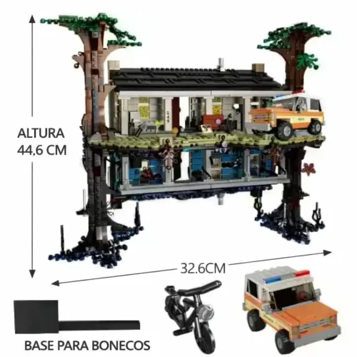Blocos de Montar Mundo Invertido Casa Stranger Things 2449 Peças  75810 Marca Mega 