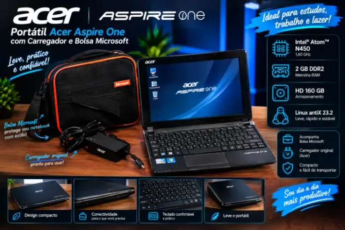 Edição Compacta Acer Aspire One com Linux antiX