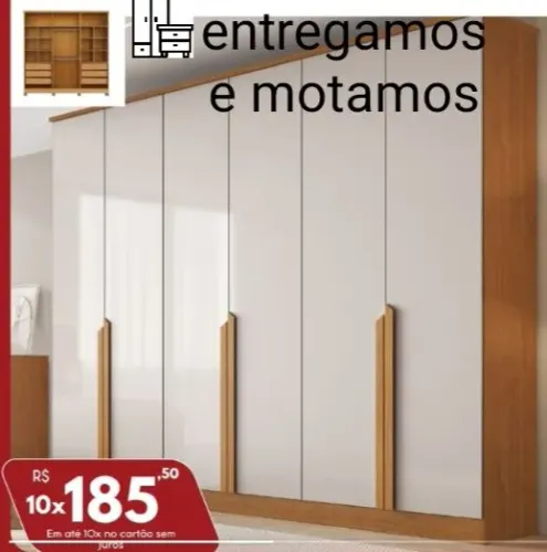 Guarda Roupa Casal 6 Portas com Pés Bianca
