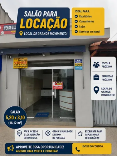 Alugo Salão Comercial 