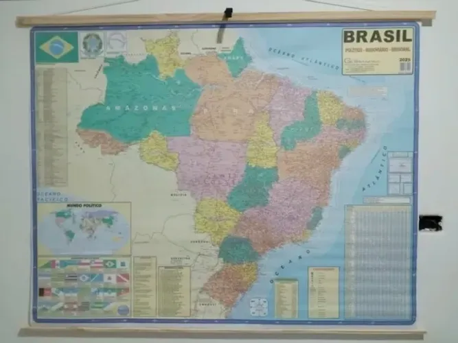 3 Mapas Gigante do Brasil, Minas Gerais e Belo Horizonte R$ 50