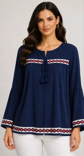 Blusa feminina tam 42 azul marinho de Guararapes