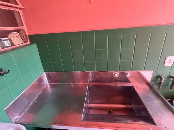 Tanque e bancada de inox