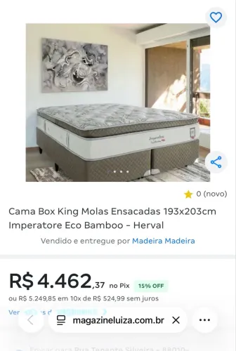 Cama King Size com suporte super intacta e boa 
