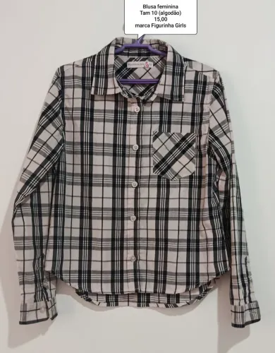 Blusa xadrez infantil 