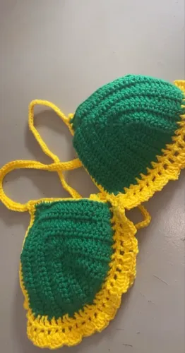 Cropped de Crochê Brasil