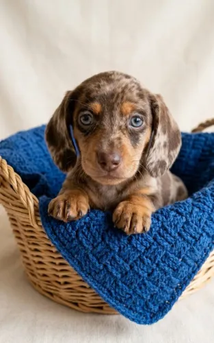 Dachshund Teckel Basset arlequim 