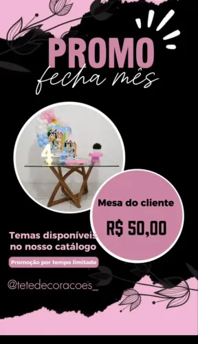 Promoção festa na mesa 