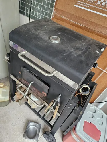 Churrasqueira Móvel a carvão/lenha defumador sensor temperatura