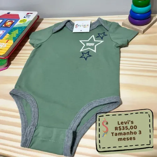 Body Manga Curta Estrelas Levi's