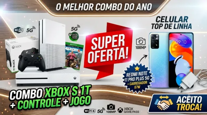 Combo Xbox S 1T + REDMI NOTE 11 PRO PLUS 5g+ Aceito Troca