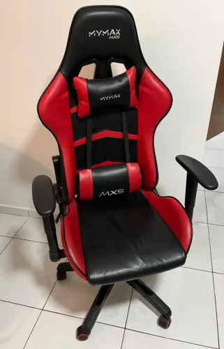 Cadeira Gamer Mymax MX5 Preta Vermelha Reclinável Com Almofadas