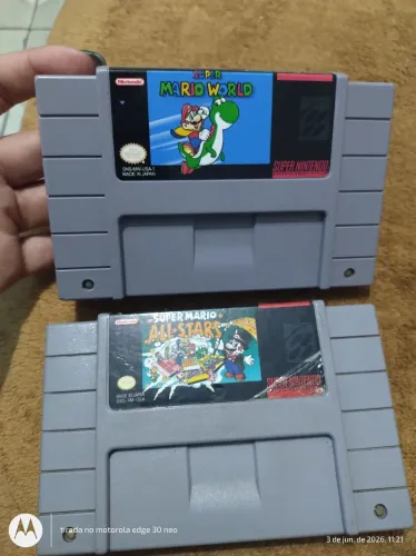 Cartucho super Mario e super Mario ALL stars originais 