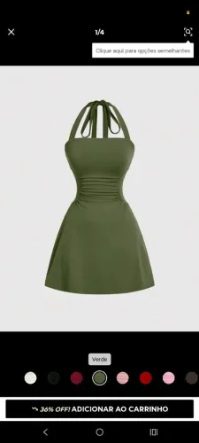 SHEIN Vestido Feminino de Cintura A-Line com Decote Halter