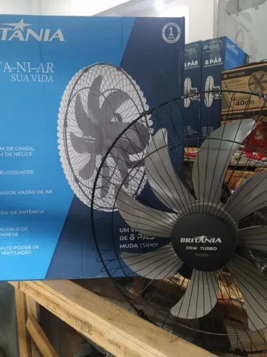 Ventilador De Parede Britânia - 8 hélices - 127v 