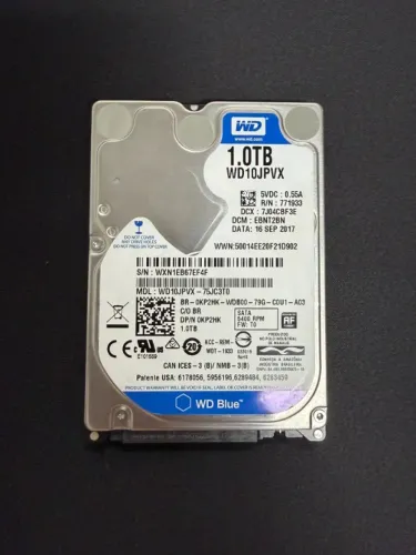 HD Western Digital Blue 1TB SATA 2,5" WD10JPVX para Notebook