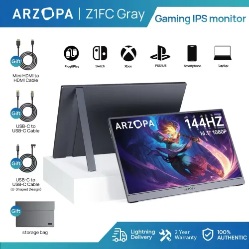Tela arzopa 16 polegadas  rgb 144fhz nova lacrada 
