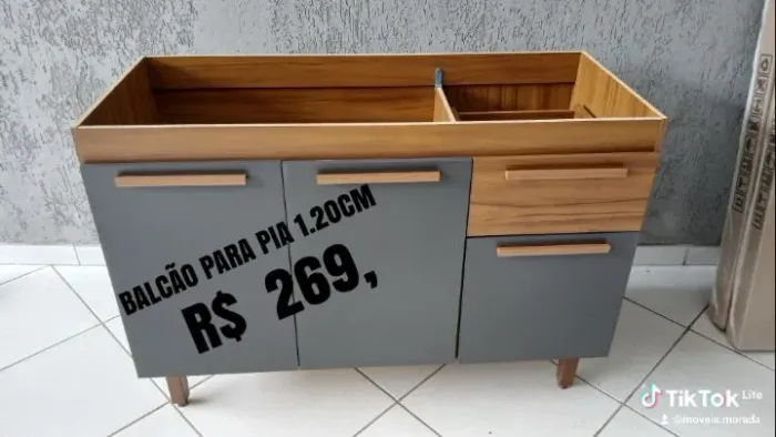 BALCÃO PARA PIA 1.20 CM ( NOVO)