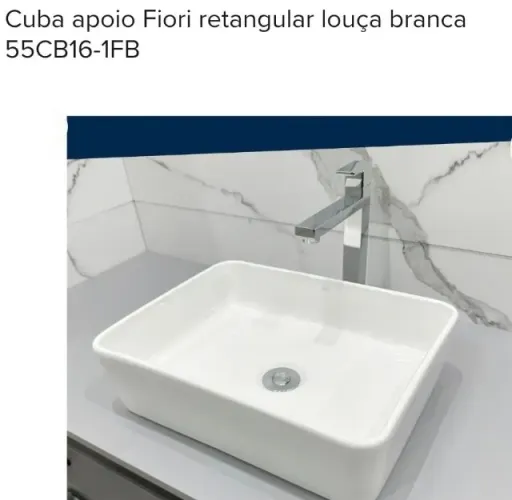 Vendo Cuba de apoio Fiore retangular