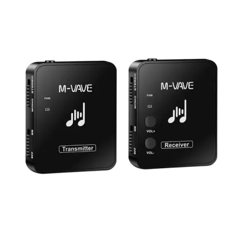 Monitor de Palco Sem Fio M-Vave WP-9 Piano Preto 2,4GHz 30m Bateria 6h