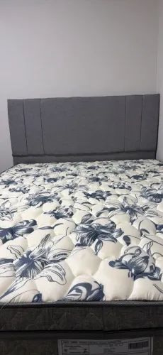 Cama Box Casal Gazin + Cabeceira + Baús Organizadores
