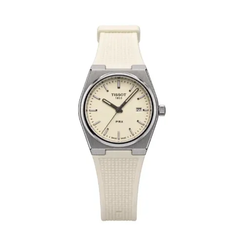 Relógio Tissot PRX 40mm Borracha Branca Primeira Linha Quartzo