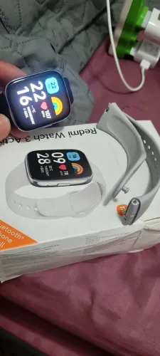 Redmi wacht 3 active original com duas pulseiras branco e preta acompanha caixa