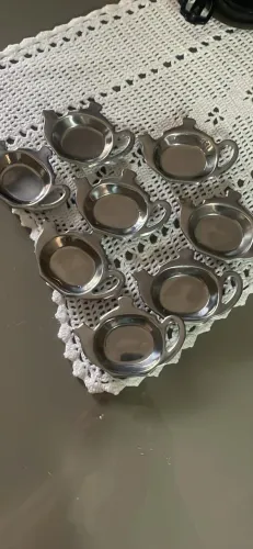 Porta-saquinhos de chá em aço inoxidável